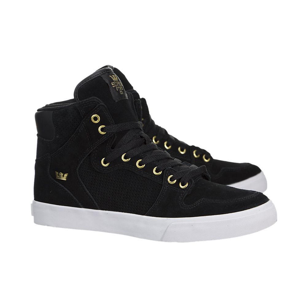 Baskets Montantes Supra Vaider Noir Black/Gold-White Homme | VSG-62975658